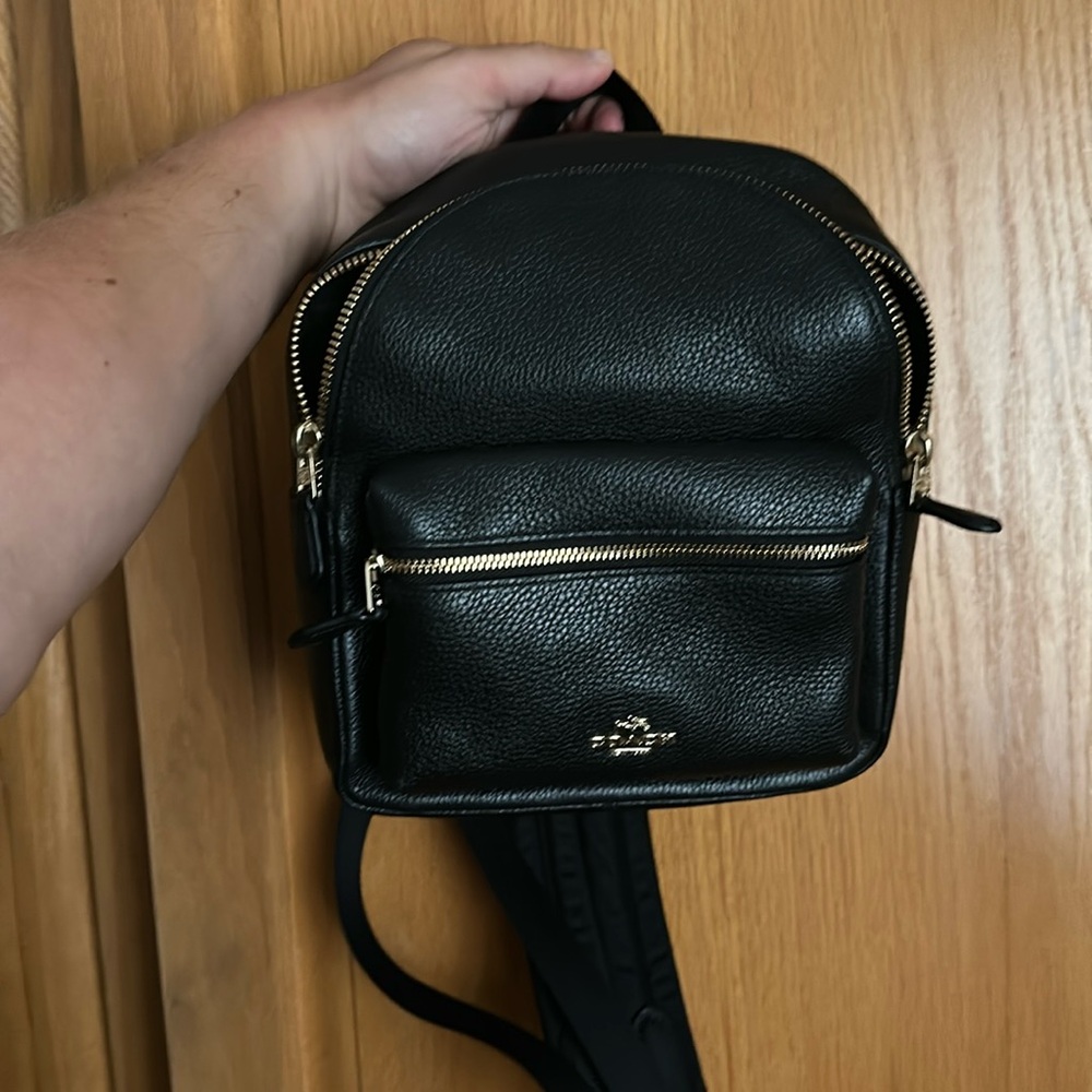 Beautiful mini coach black backpack